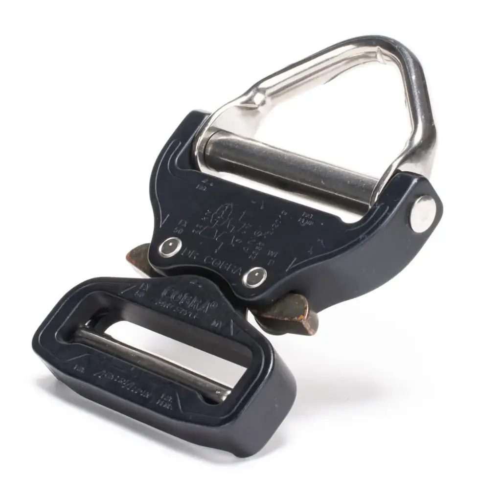 [FX50MVD-XB-ELOX] D-Ring COBRA® PRO STYLE Mattschwarz 50 mm XL-Clips