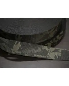 [WB-MMI-MCBL-NYL-0045-DSP] Nylon Gurtband Typ 13 Class 1a MultiCam® Black 45 mm, beidseitig bedruckt – Meterware
