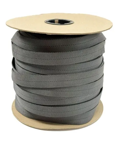 [WT-MMI-WG-NYL-0025-000] Nylon Tubular Gurtband Wolf Gray 25 mm