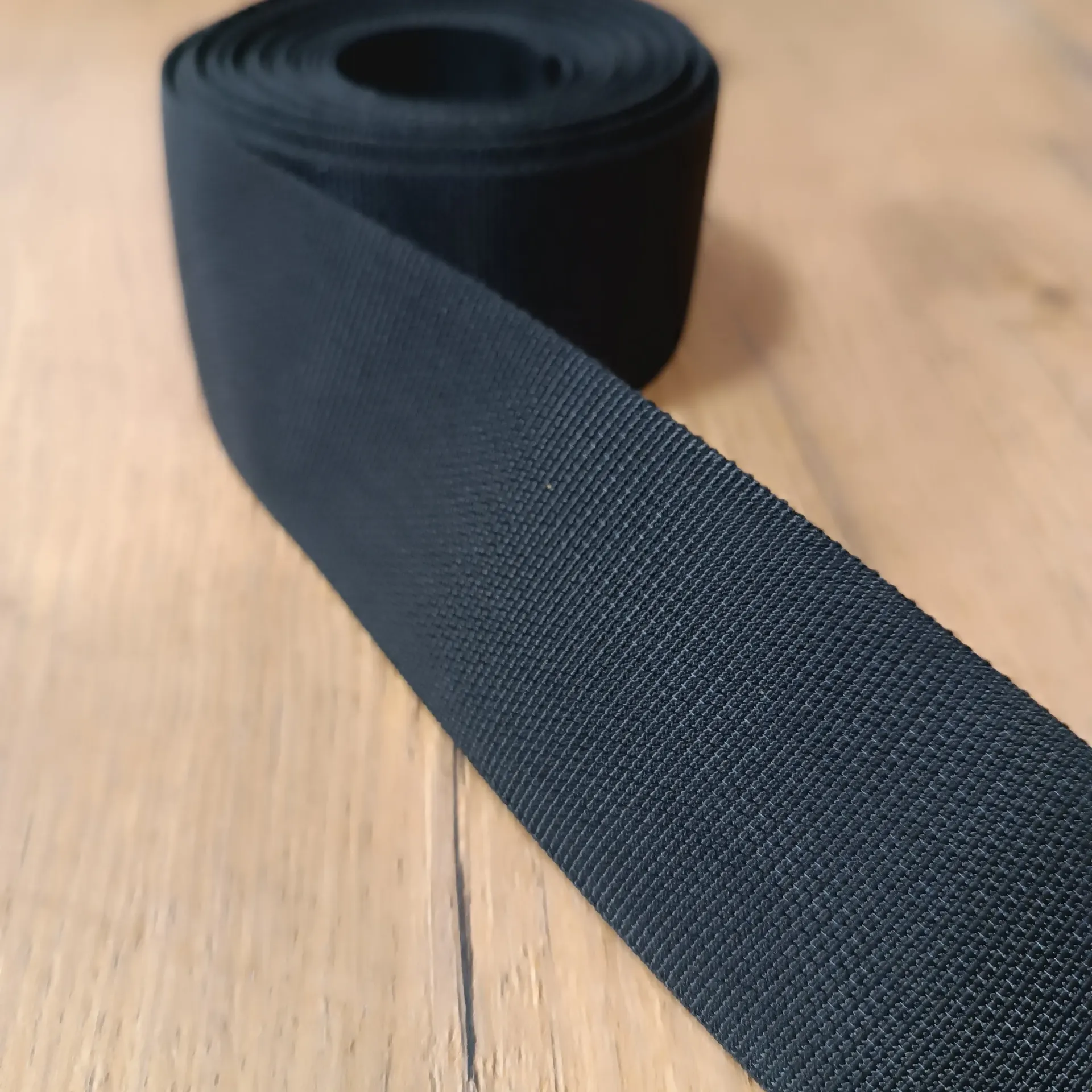 [WF-GW-BL-NYL-0050-000] Nylon Webbing Black 50 mm (2") – sold by the meter 