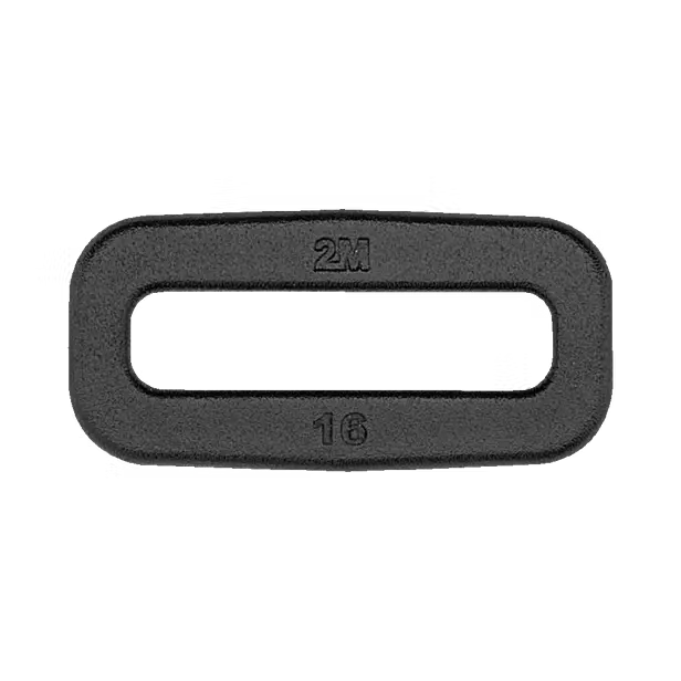 Oval Ring 2M OS-Serie Schwarz 20 mm