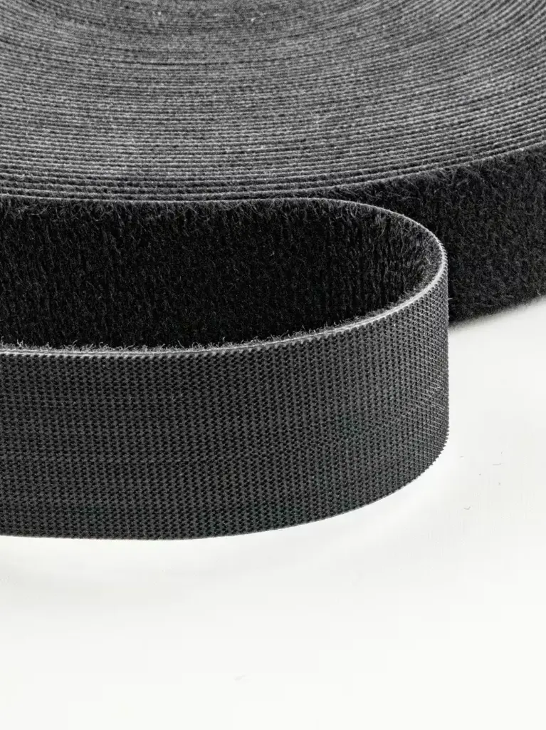 Velcro® Haken-Band Schwarz 20 mm – Meterware