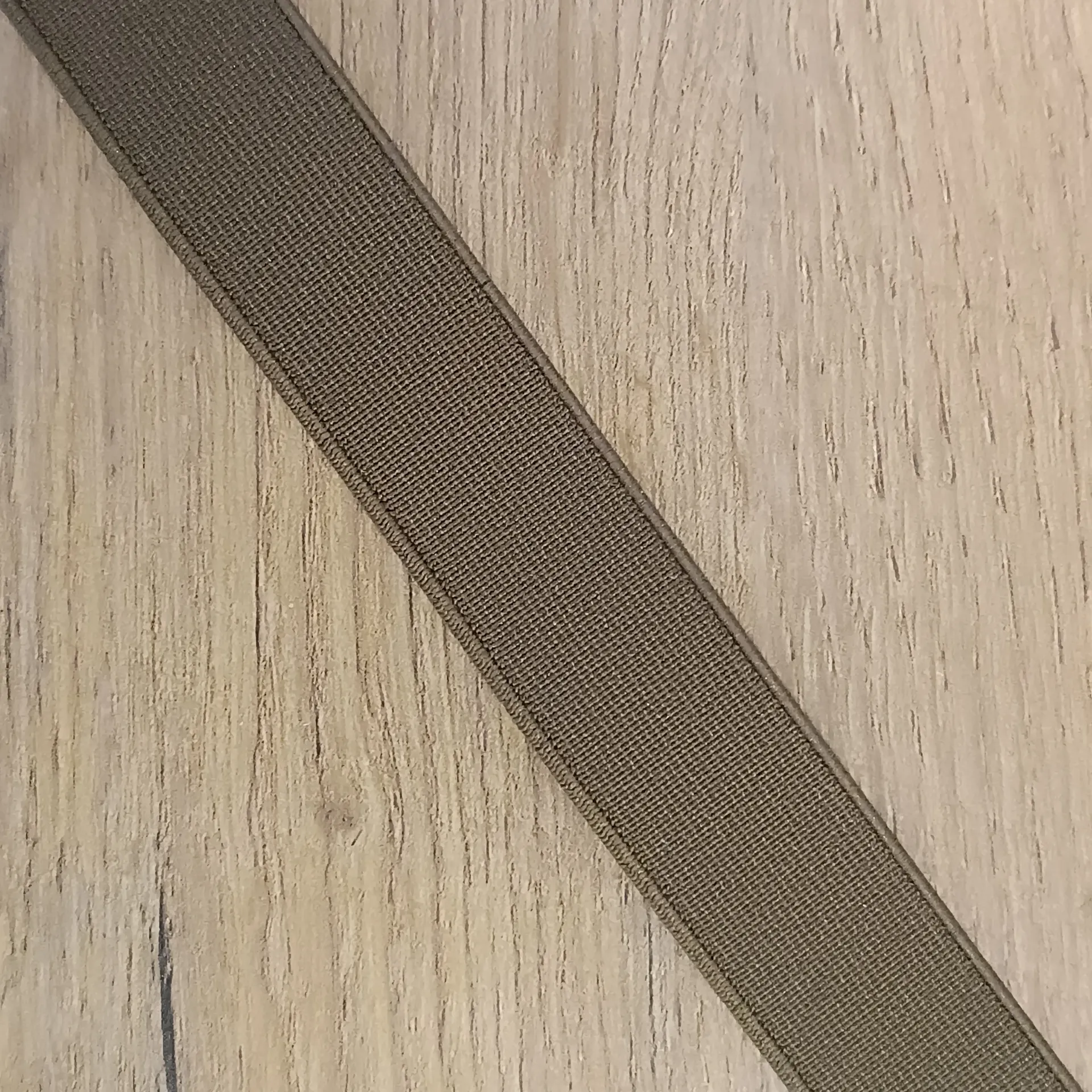 Polyester Elastic Webbing, Coyote Brown 25 mm (1"), woven – sold by the meter