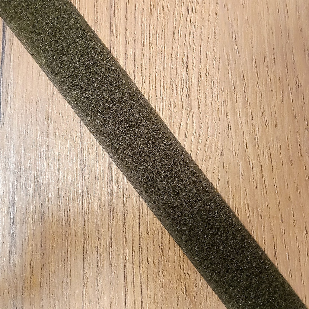 [VEL-VEL-E001-SGO-0025-01MTR] VELCRO® Brand Flauschband Steingrau-Oliv RAL 7013 25  mm – Meterware