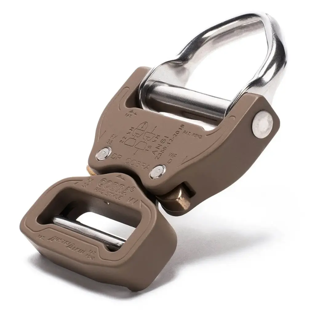 [FX38CVD] D-Ring COBRA® PRO STYLE Coyote Brown 38 mm